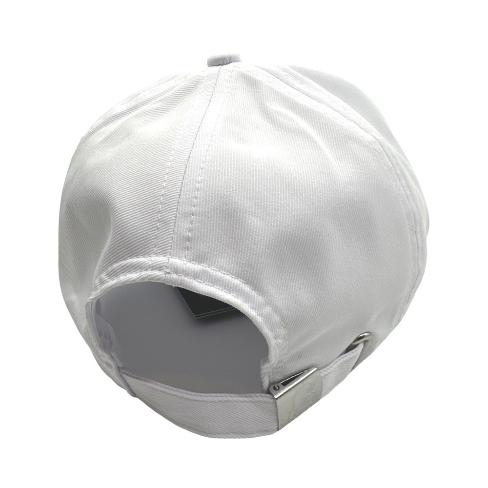 NWT KARL LAGERFELD PARISLogo Charm Baseball Cap White One Size Fits All - Picture 2 of 3
